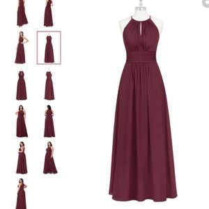 Azazie Bonnie Bridesmaid Dress in Cabernet Size 6